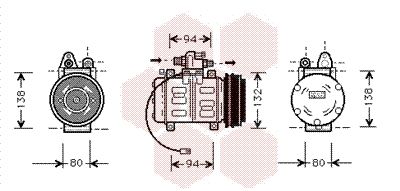 VAN WEZEL Kompressori, ilmastointilaite 0300K180